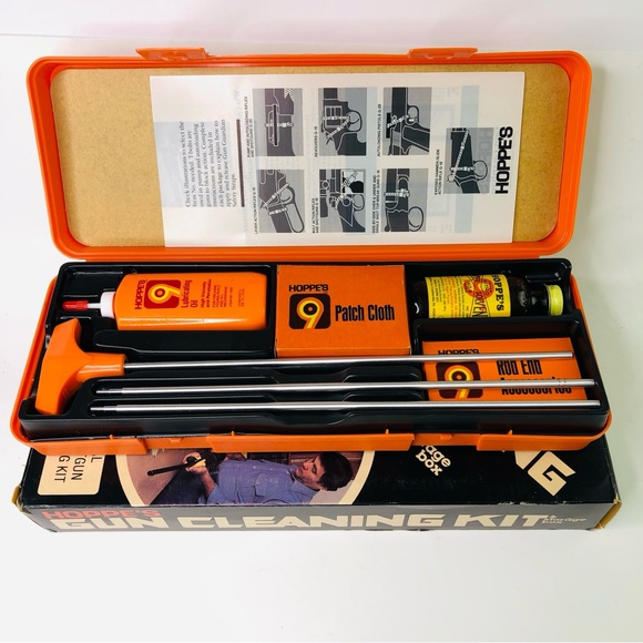 Hoppe's 9 Universal Rifle Shotgun Blackpower Hand Gun Cleaning Kit storage Box - Picture 9 of 9